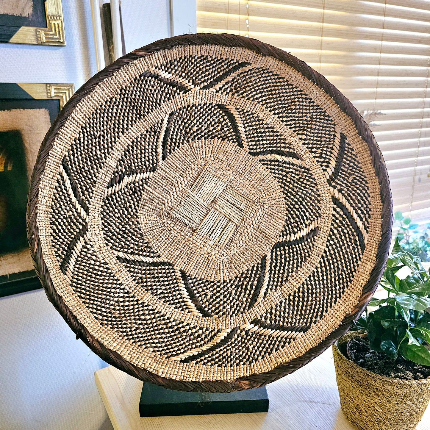 Handmade Wall Baskets | African Zimbabwe Baskets | Boho Wall Decor | E45.
