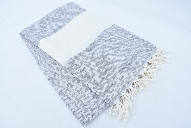 Hammam Towel | Beach Towel | Yoga Towel | 100x80cm made from 100% Turkish Cotton