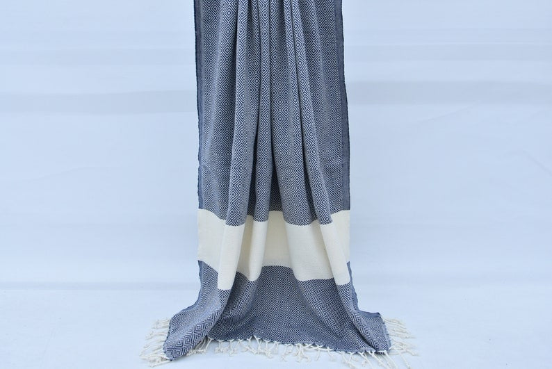 Hammam Towel | Beach Towel | Yoga Towel | 100x80cm made from 100% Turkish Cotton