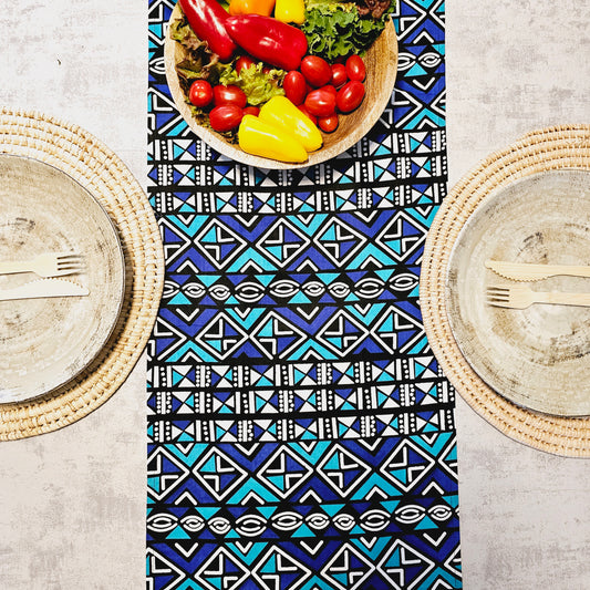 Table Runner 160x35cm | 180x35 | 200x35cm | 100% Cotton African Print Fabric