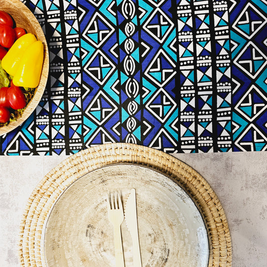 Table Runner 160x35cm | 180x35 | 200x35cm | 100% Cotton African Print Fabric