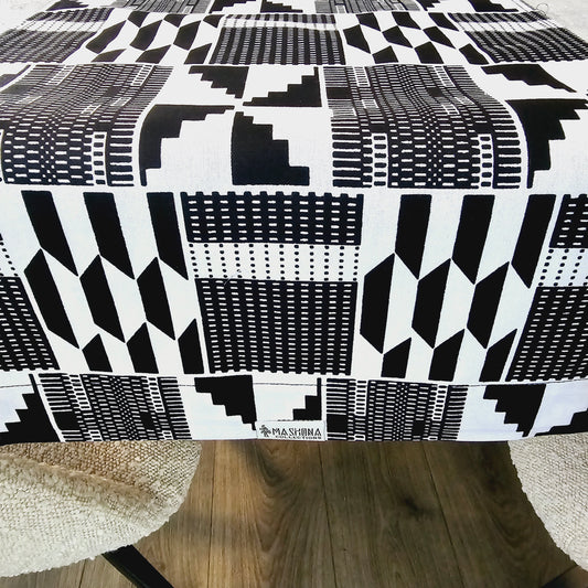 Handmade Table Runner 160x35cm | 180x35cm | 200x35cm | African Print "Mudcloth" Bogolan Inspired Print Made from 100% African Print Fabric