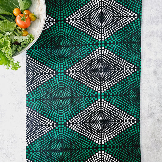 Table Runner and Set of 4 Placemats | 100% Cotton African Print Fabric