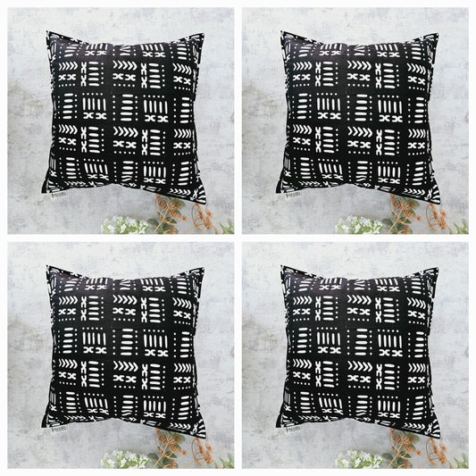 Set of 2 | 4 Cushion Covers |40x40cm | 100% Cotton Wax Ankara Fabric