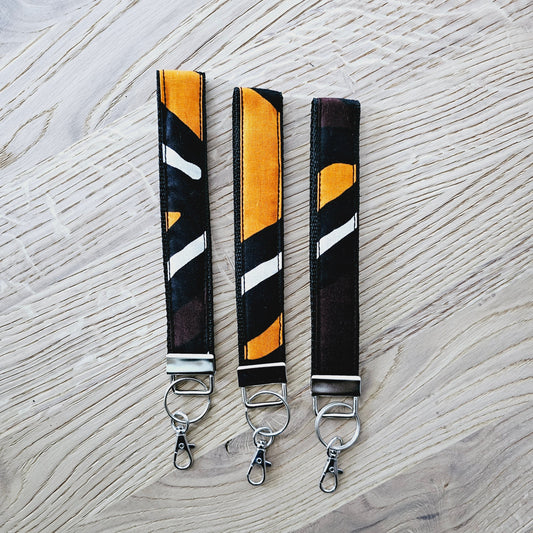 Set of 3 African Print Key Fobs | Wristlet | Key Holder