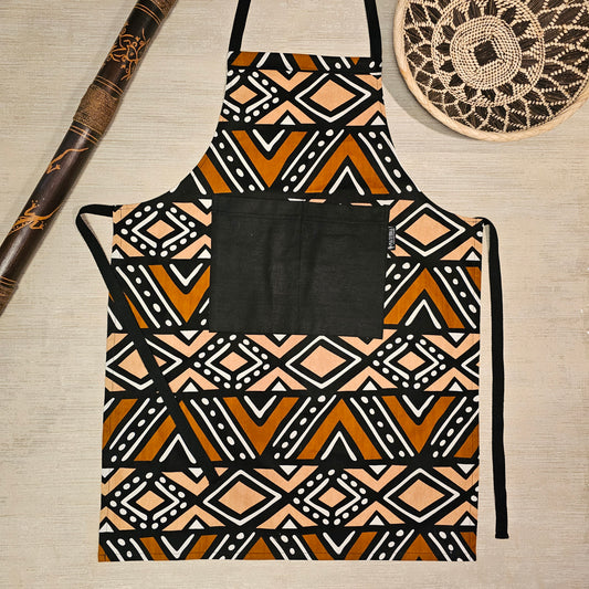 Apron and Matching Oven Gloves Set | 100% Cotton African Print Fabric