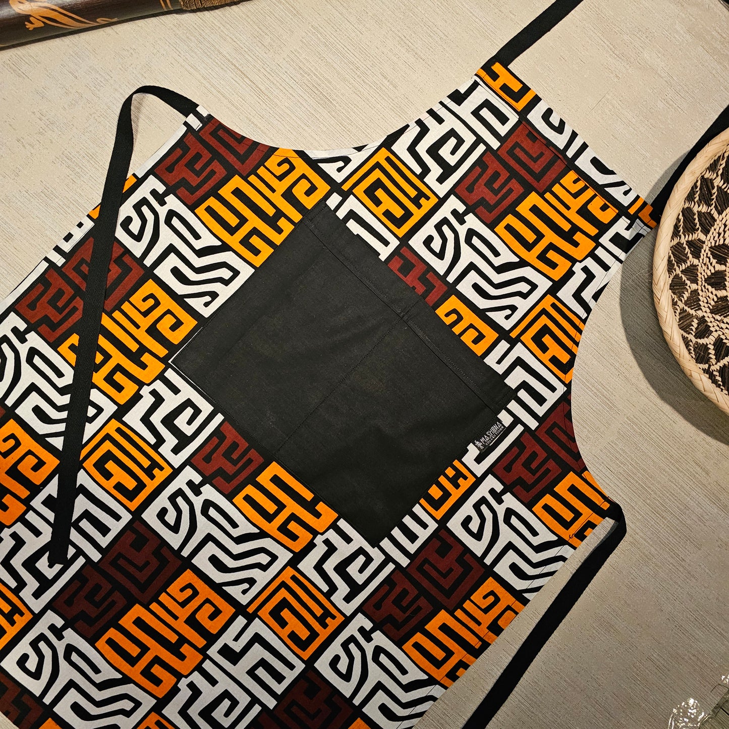 Apron and Matching Oven Gloves Set | 100% Cotton African Print Fabric