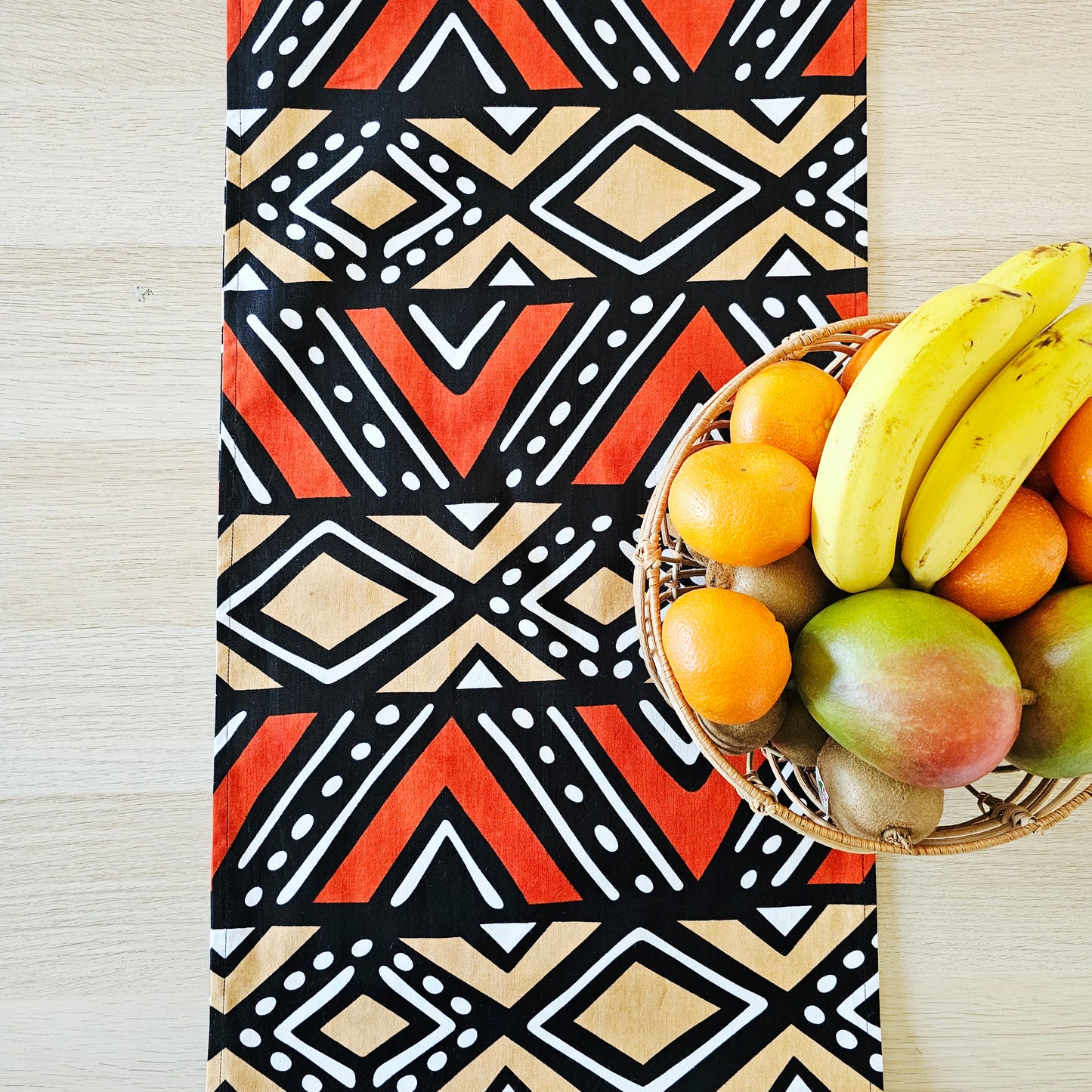 Set of 2 Table Runners 160x35cm | 180x35 | 200x35cm | 100% Cotton African Print Fabric