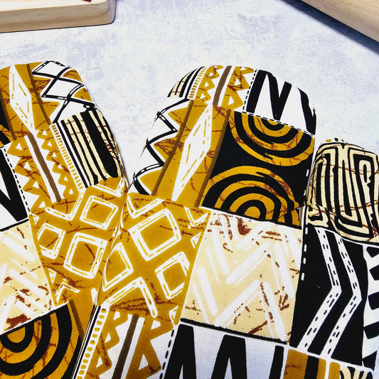 Set of 2 Oven Gloves | 100% African Print Fabric