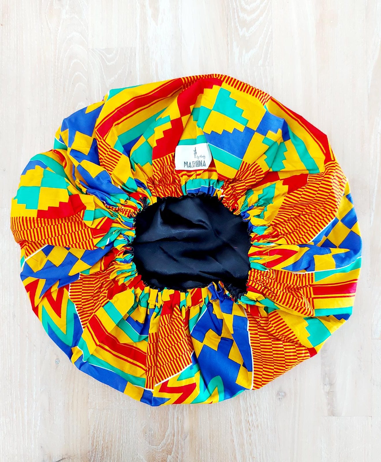 Large African "Mudcloth" Print Women Satin Lined Sleep Bonnet Cap | Sleeping Cap